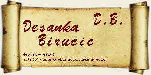 Desanka Birucić vizit kartica